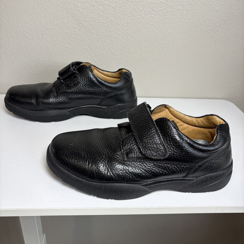 Dr Comfort Wide William 6310 Diabetic Black Leather Slip-On Comfort Shoes 11XW